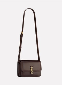 Yves Saint Laurent YSL Shoulder Bag – Women's Solferino Medium Leather Crossbody Bag, Dark Chestnut  - Image 2