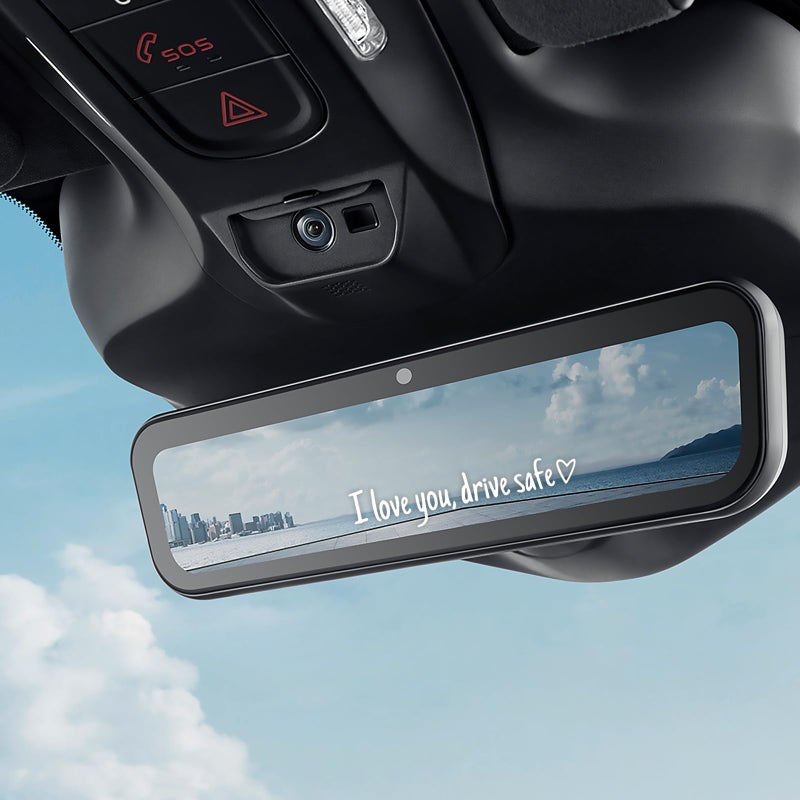 PKRFCJ 8PCS Drive Safe Mirror Sticke,I Love You Drive Safe,Cute Drivesafe Car Window Decals,Funny Rearview Mirrordecal,Suitable for Car Window Mirrors - Image 3