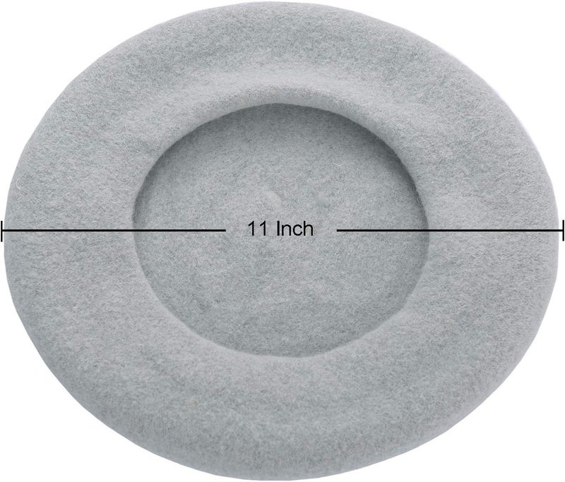 Wheebo Wool Beret Hat,Solid Color French Style Winter Warm Cap for Women Girls Lady - Image 5