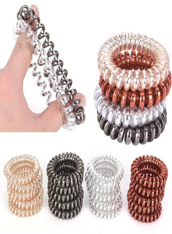 APSAMBR 10pcs/lot Elastic Colorful Telephone Wire Cord Hair Band Ties Band Rope Bobbles Women Girls Headwear Hair Accessories Mixed color - Image 1
