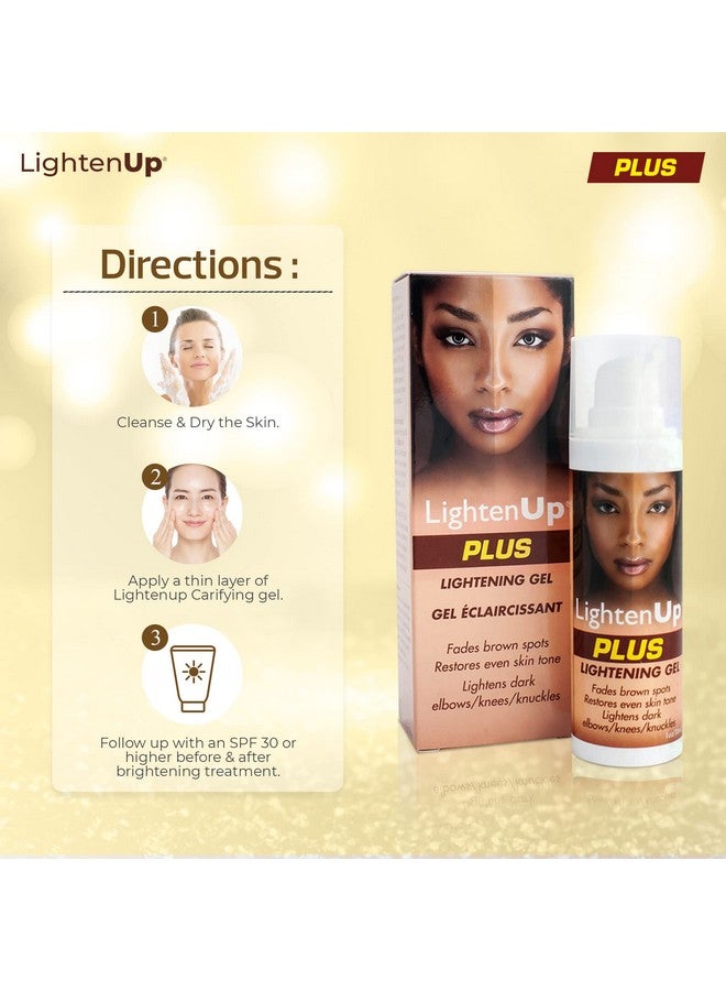 LIGHTENUP Plus Brightening Gel With Pump 1Fl Oz / 30Ml With Coconut Oil And Alpha Arbutin - Image 3