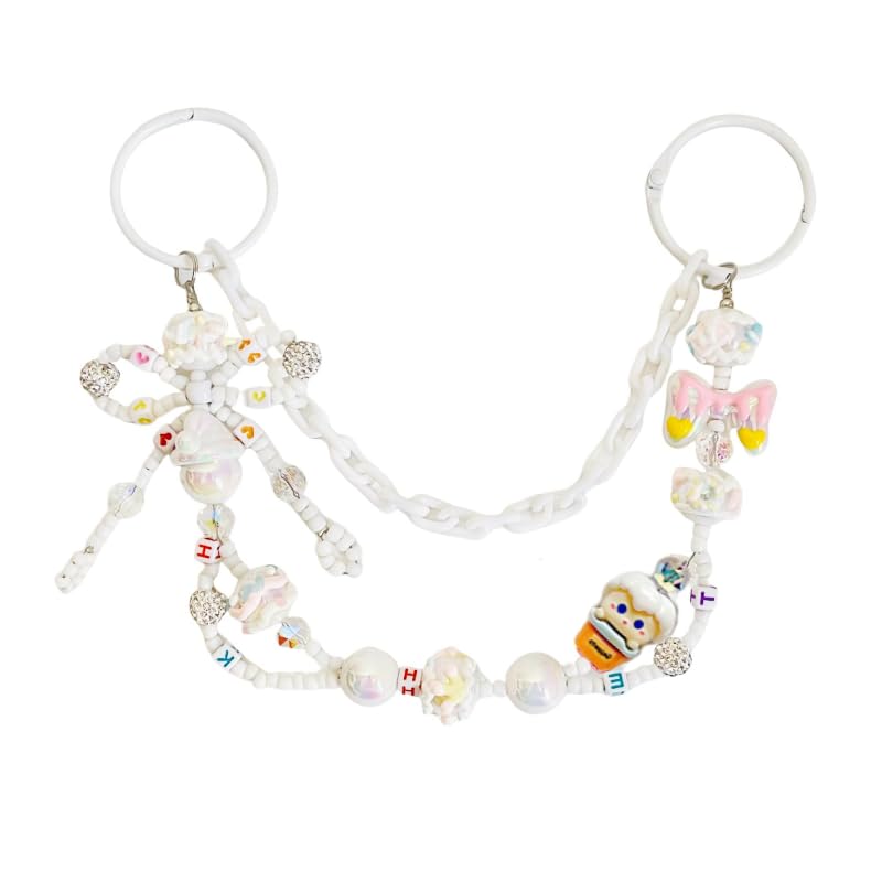 QTMY Beaded Chain Bag Charms for Bogg Bag Accessories Rubber Beach Bag Boho Purse Charms1037
