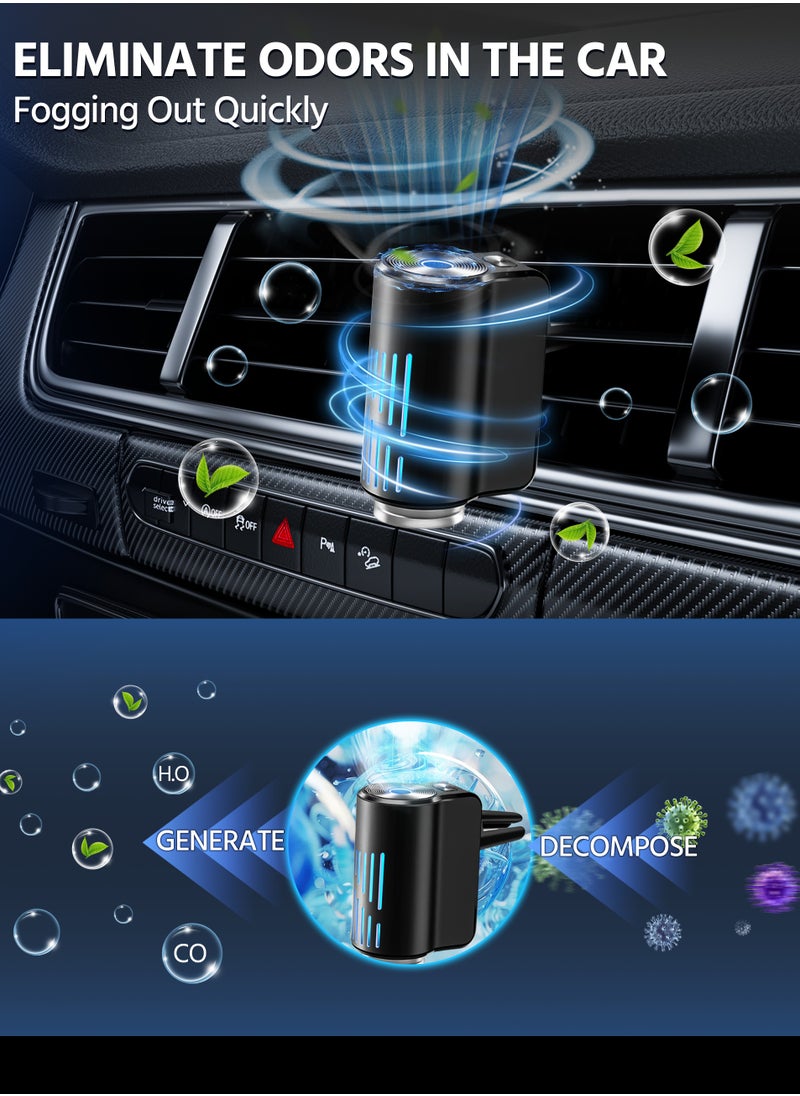 Generic - Car Air Freshener, Rechargeable Car Fragrance Diffuser, Scents Diffuser Vent Clips, With 6 Pcs Aromatherapy Oils, 3 Level Adjustable - Image 1