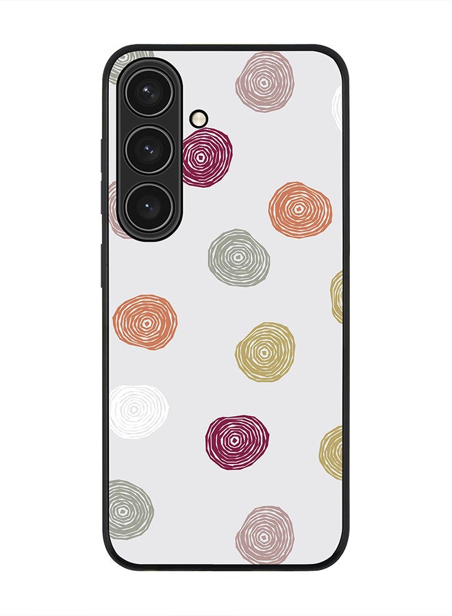 Stylizedd For Samsung Galaxy S25 5G Case,Slim fit Camera Protection, Shockproof Thin Phone cover  - Circular Scribbles - Image 1
