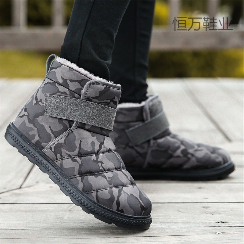 Fujian Manufacturers Winter Fleece-Lined Water-Proof Cotton-Padded Shoes Warm Casual Couple Hiking Snow Boots - Image 2