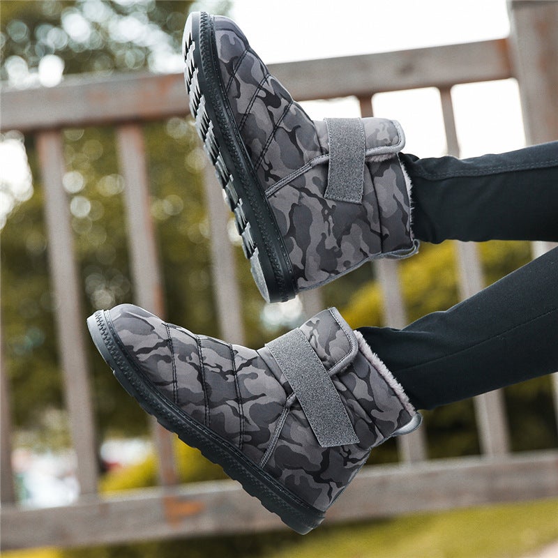 Fujian Manufacturers Winter Fleece-Lined Water-Proof Cotton-Padded Shoes Warm Casual Couple Hiking Snow Boots - Image 1