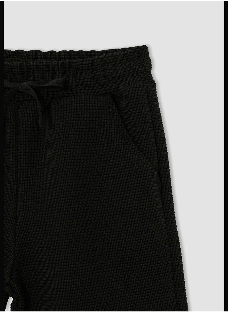 DeFacto Textured Elastic Waist Bermuda Shorts