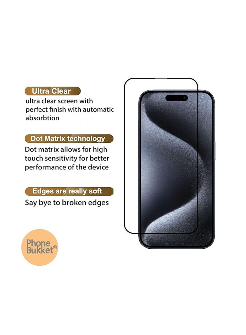 DIGI CORE iPhone Tempered Glass 3 Pack Clear Screen Protector Set For iPhone 14 Plus 6.7 Inch Anti-Spy Tempered-Glass, Scratch Resistant iPhone Glass Full-Coverage Glass (Clear, iPhone 15 Plus) - Image 2