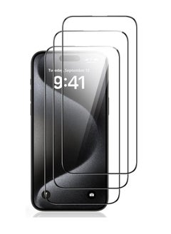 DIGI CORE iPhone Tempered Glass 3 Pack Clear Screen Protector Set For iPhone 14 Plus 6.7 Inch Anti-Spy Tempered-Glass, Scratch Resistant iPhone Glass Full-Coverage Glass (Clear, iPhone 15 Plus)  - Image 1