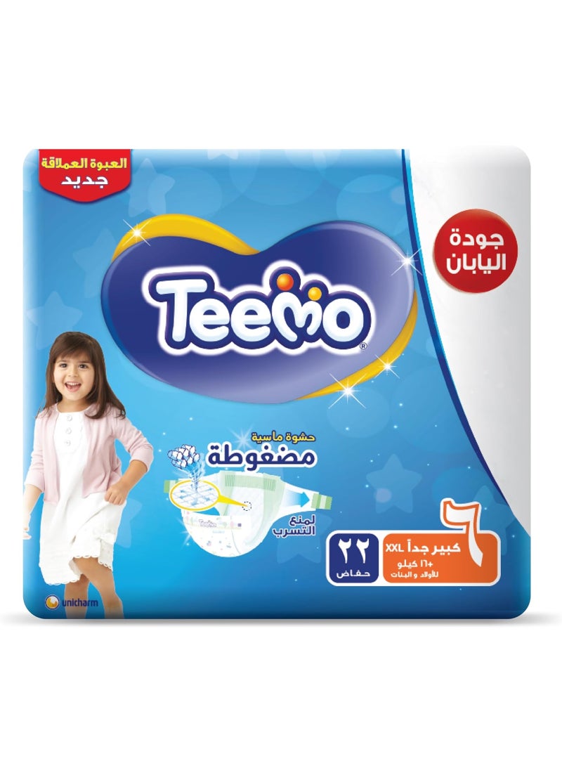 Teemo Baby Diapers Size 6 Junior XXL 16+ kg Jumbo Pack 22 Diapers - Image 1