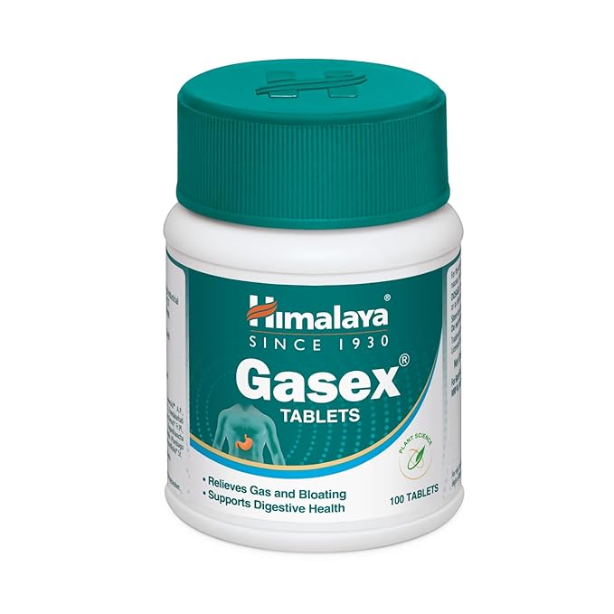Himalaya Gasex Himalaya ,100 Tablets Improves Digestion Relieves Trapped Gasses Provides Relief From Bloating - Image 1