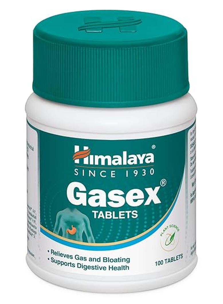 Himalaya غازكس هيمالايا، 100 قرص لتحسين الهضم وتخفيف الغازات المحبوسة وتوفير الراحة من الانتفاخ - Image 1