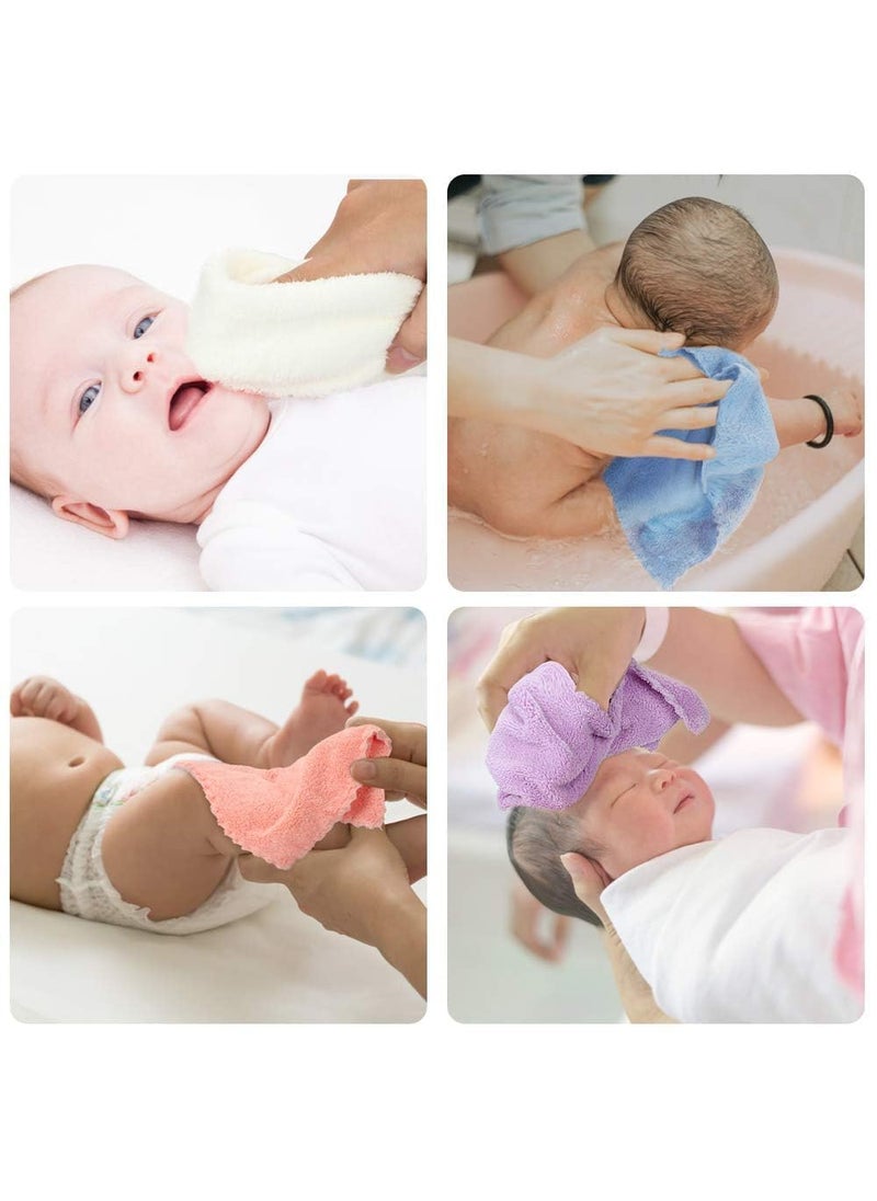 FLORABLISS Florabliss Handkerchiefs Ultra Absorbent and Super Soft Microfiber Face Towels Baby Wash Cloth Multi Purpose Fingertip Towels Soft Face Cloth Newborn BabiesWomen Girls Multicolour Pack of 6  - Image 5