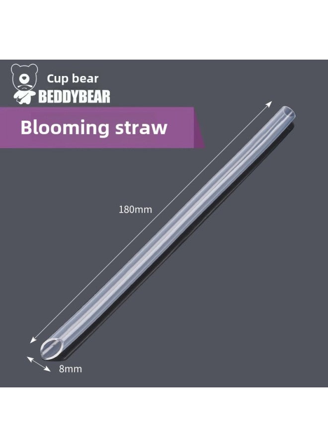 Bear Upgrade Children's Cup Original Genuine Goods Accessories Learn Drinking Water Bottle Silicone Suction Nozzle Straw Classic Old Style-Color:Blooming Straw - Image 1