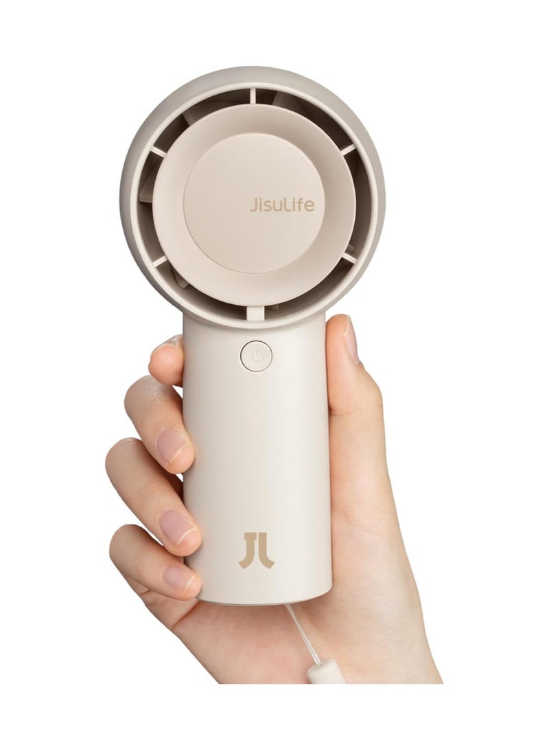Specton Portable Handheld Turbo Fan [18H Max Cooling Time], 6000mAh USB Rechargeable Personal Battery Operated Lash Small Pocket Fan with 5 Speeds - Image 1