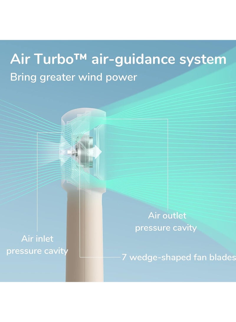 Specton Portable Handheld Turbo Fan [18H Max Cooling Time], 6000mAh USB Rechargeable Personal Battery Operated Lash Small Pocket Fan with 5 Speeds - Image 4