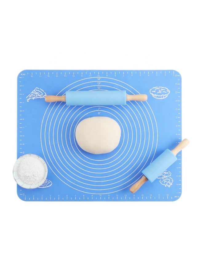 حصيرة سيليكون للعجن والفرد مع مقاسات – مقاومة للالتصاق وسهلة التنظيف | مناسبة للخبز والمعجنات والبيتزا - Image 4