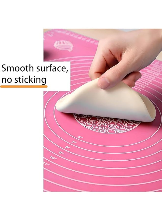 حصيرة سيليكون للعجن والفرد مع مقاسات – مقاومة للالتصاق وسهلة التنظيف | مناسبة للخبز والمعجنات والبيتزا - Image 5