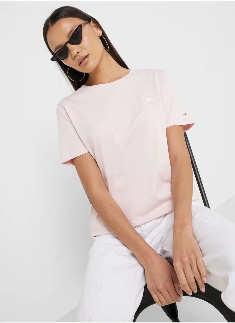 TOMMY HILFIGER Crew Neck Logo Printed T-Shirt