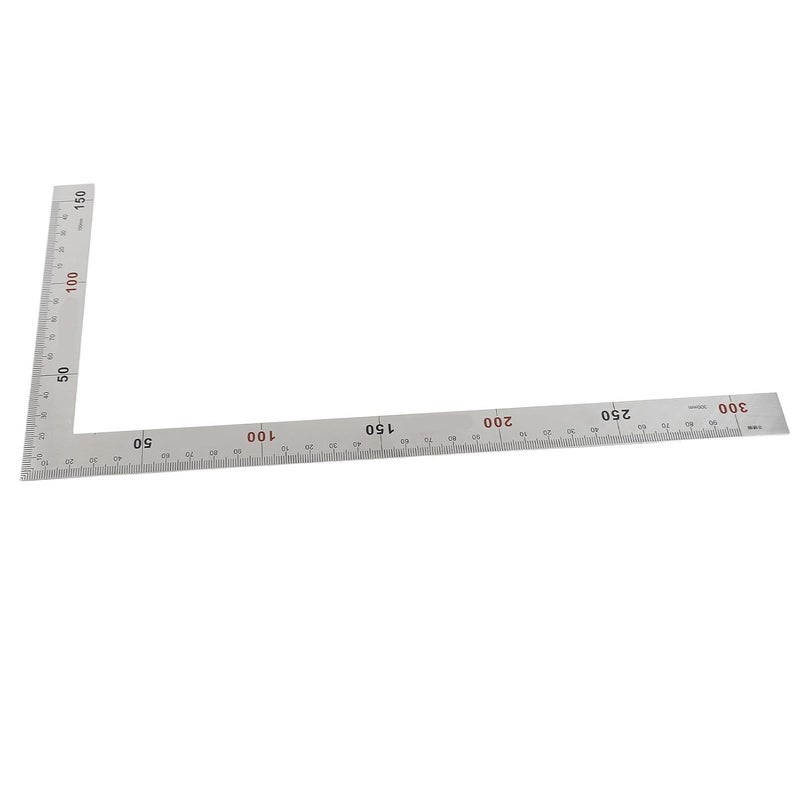 Stainless Steel Right Angle Ruler 300mm x 150mm Measurement Tool - Image 2
