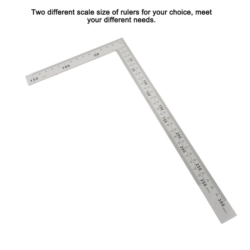Stainless Steel Right Angle Ruler 300mm x 150mm Measurement Tool - Image 4