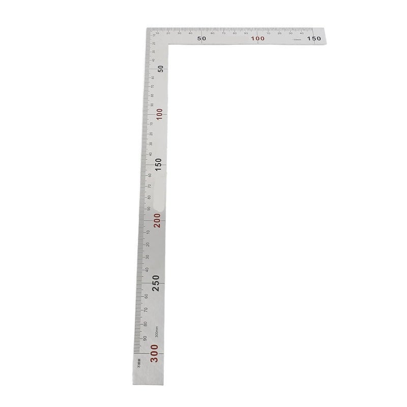 Stainless Steel Right Angle Ruler 300mm x 150mm Measurement Tool - Image 3