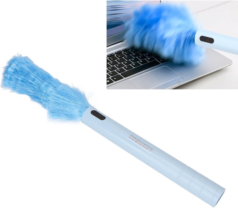 كلاراكو منفضة غبار كهربائية، منفضة غبار من الألياف الدقيقة لإزالة الغبار بالامتصاص الكهروستاتيكي لتنظيف المنزل والسيارة، منفضة غبار من الألياف الدقيقة بمقبض قصير لتنظيف الغبار وخيوط العنكبوت في جميع أنحاء المنزل (أزرق) - Image 2