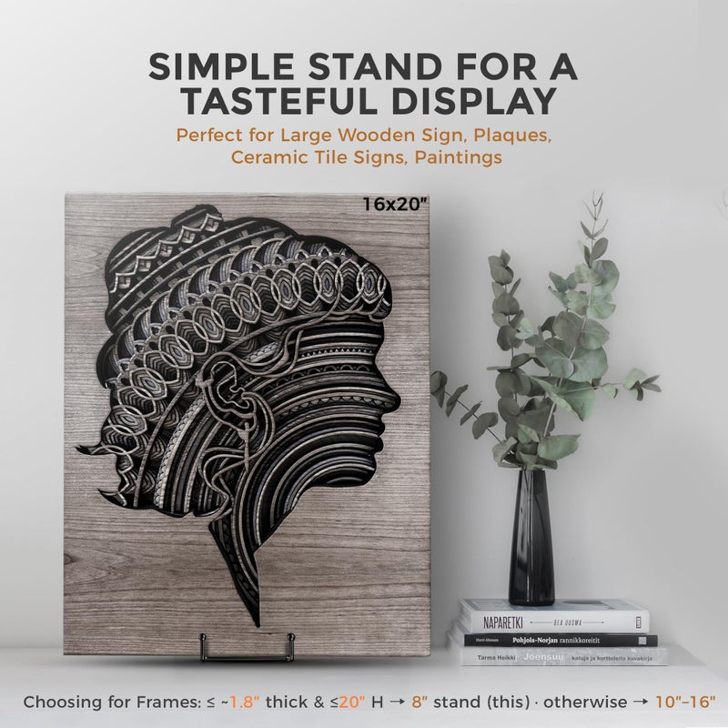 TRLife TR-LIFE Plate Stands/Holder for Display, 8 Inch, Large, Metal Frame for Picture, Decorative Platter, Book, Photo Easel (2 Pack) - Image 4