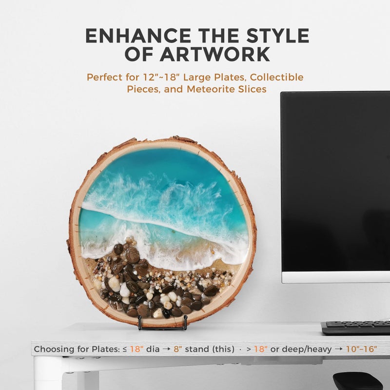TRLife TR-LIFE Plate Stands/Holder for Display, 8 Inch, Large, Metal Frame for Picture, Decorative Platter, Book, Photo Easel (2 Pack) - Image 5
