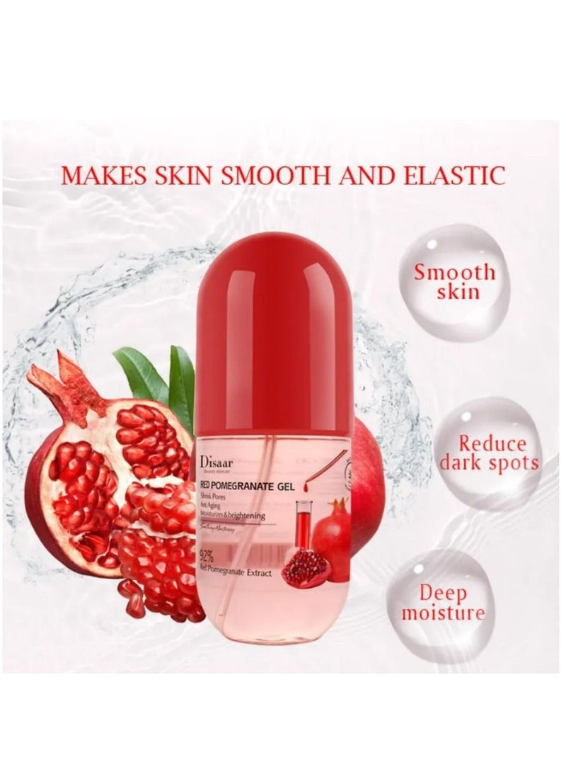Disaar Face Gel 92% Red Pomegranate Organic Face Moisturizer Soothing Gel 280ML - Image 2