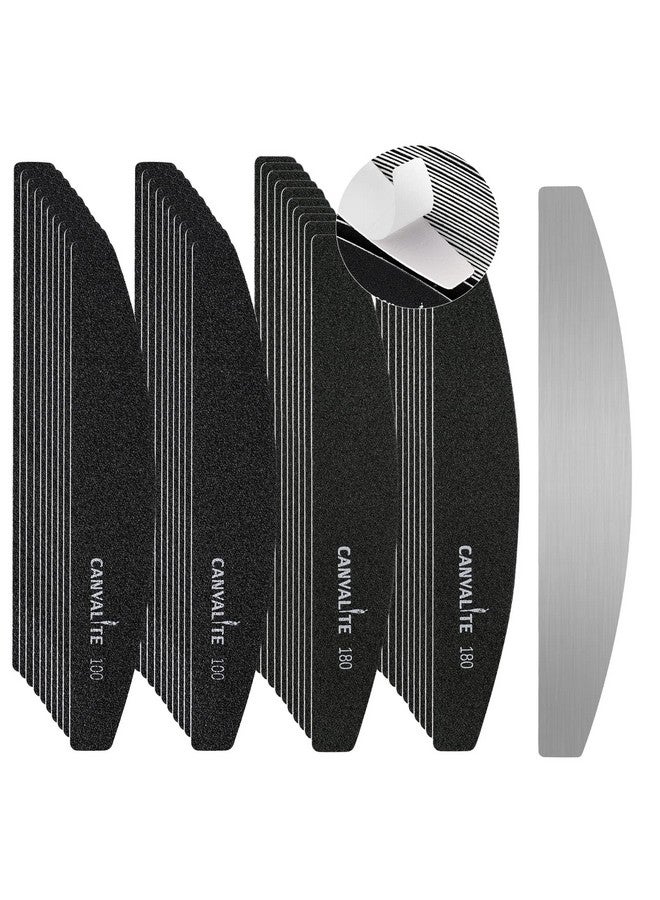 Canvalite 40 Pcs Nail File 100180 Grit Peel And Stick Nail Files Replaceable Emery Boards Reusable Nail File For Acrylic Nails Professional For Diy Salon Use - Image 1