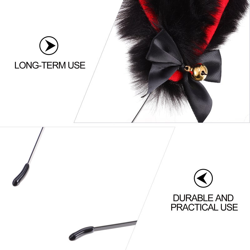 2 pcs Cat Ears Headband with Bells Bows Lovely Cosplay Costume Hair for Girls - Image 3
