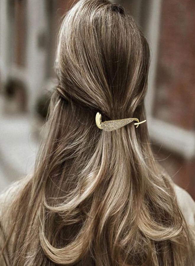 Arvintas 4PCS Pearl Decor Banana Clip, Rhinestone One Word Hair Clips, French Hair Clips with Fancy Pearls for Thick Hair Twist Hair Barrette Non Slip Jaw Hair Claws Hair Accessories - Image 3