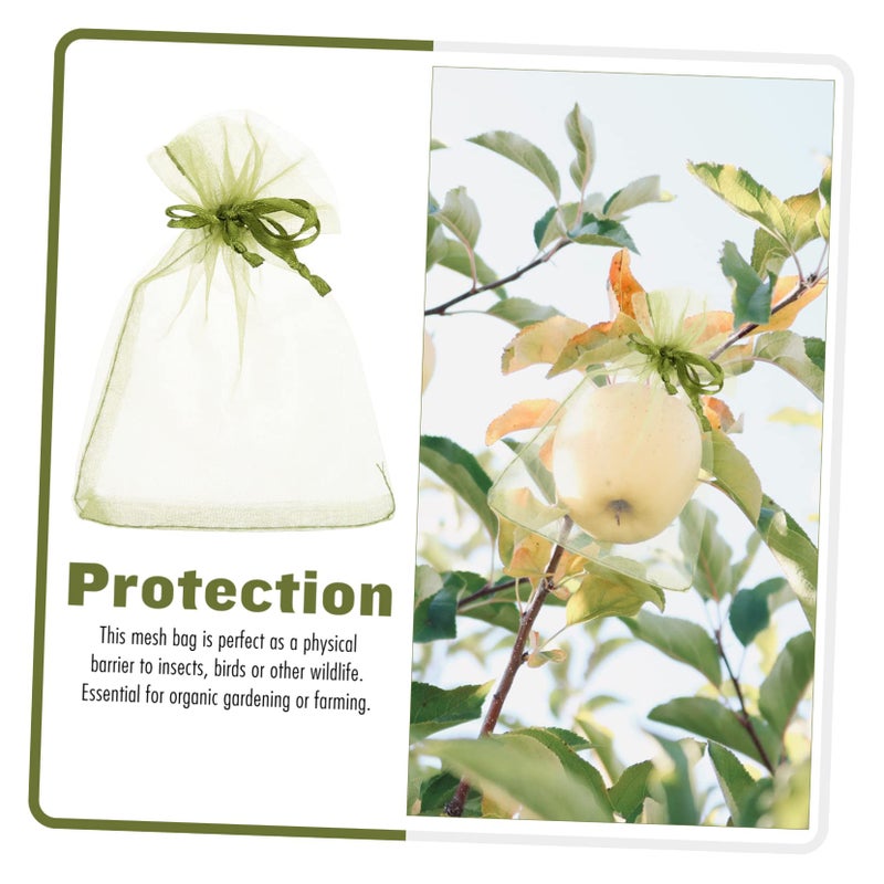 50Pcs Reusable Organza Mesh Drawstring Bags For Fruit Protection Garden Plants Flowers - Image 3