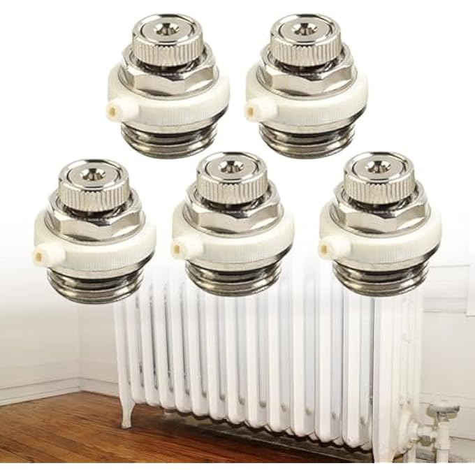 1/2/3/5 PIECES 1/2 INCH AUTOMATIC VENT OPENING AUTOMATIC SHUT-OFF SELF BLEEDING RADIATOR VALVE FOR ALL CONVENTIONAL RADIATORS WITH 1/2" THREAD (PACK OF 5) - Image 2
