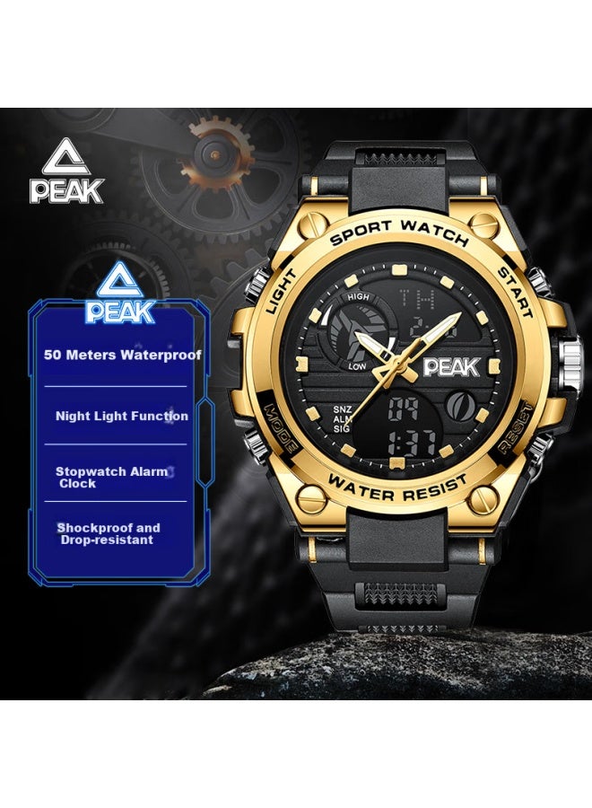 Peak Steel Watch Face | Sports Digital Watch For Primary, Middle And High School Students, Exams, Men And Women, Luminous, Waterproof, Shockproof, Alarm Clock, Timer, Stopwatch, Multifunctional, Birthday Gift For Children 6-12 Years Old - Image 1