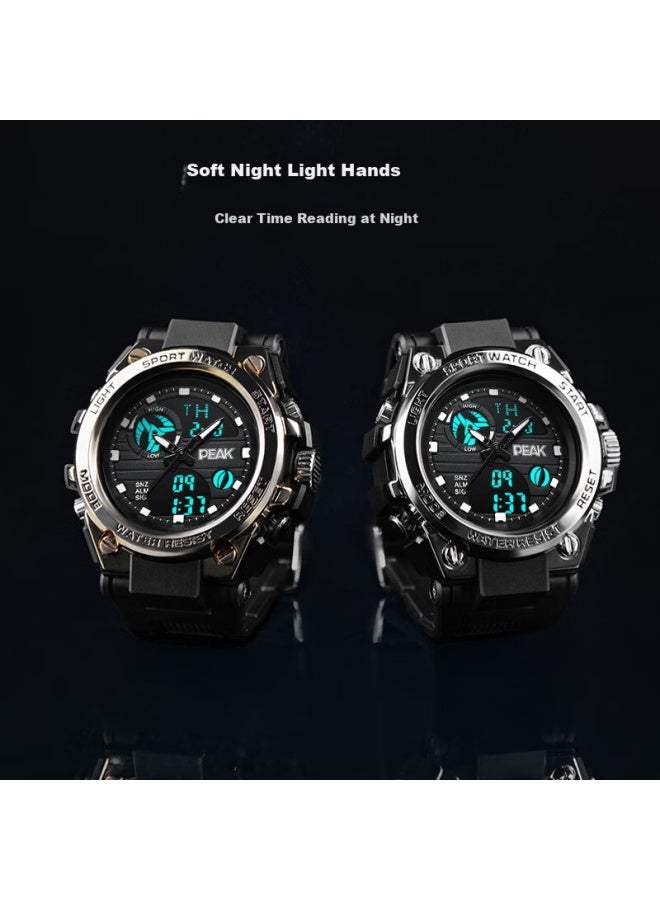 Peak Steel Watch Face | Sports Digital Watch For Primary, Middle And High School Students, Exams, Men And Women, Luminous, Waterproof, Shockproof, Alarm Clock, Timer, Stopwatch, Multifunctional, Birthday Gift For Children 6-12 Years Old - Image 5