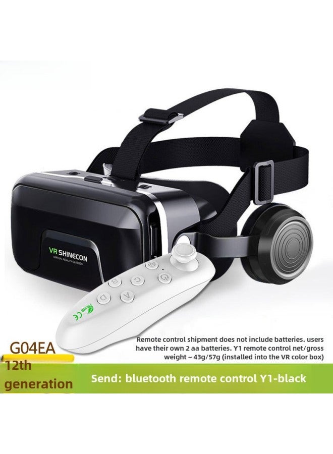 Upgraded Version VR Glasses Virtual Reality 3D Eyes Headset Shinecon G04EA Enhanced Model For Children Adults Fashion Business-Color:12 Generation Upgrade VR Y1 White Handle - Image 1