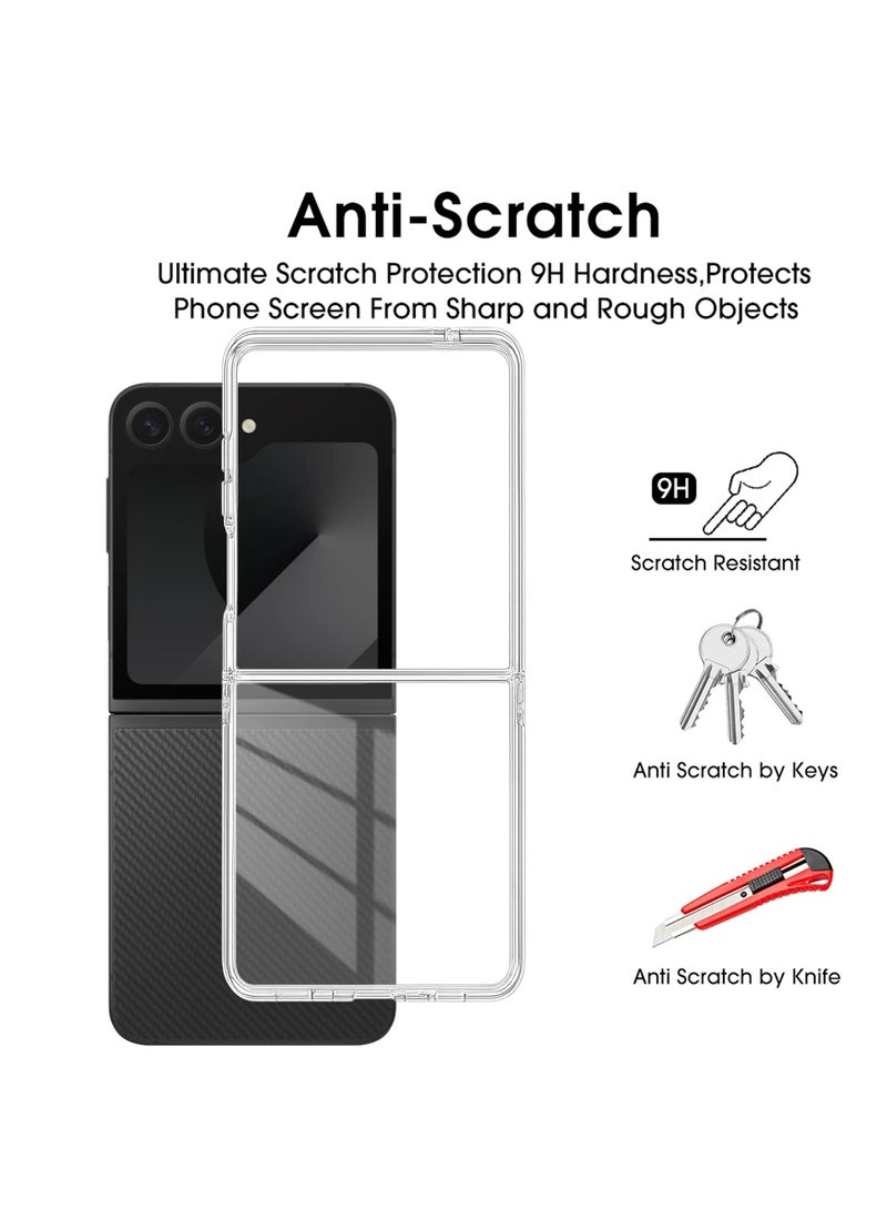 Slim Clear Transparent Hard PC Case For Samsung Galaxy Z Flip 7, Crystal Transparent,Anti-Scratch Shell Shockproof Protective Phone Cover - Image 5