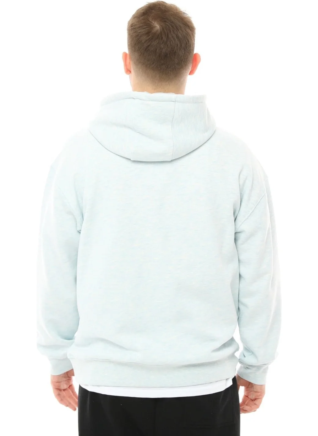 Defy's Men's Oversize Hooded Sweatshirt Blue Melange