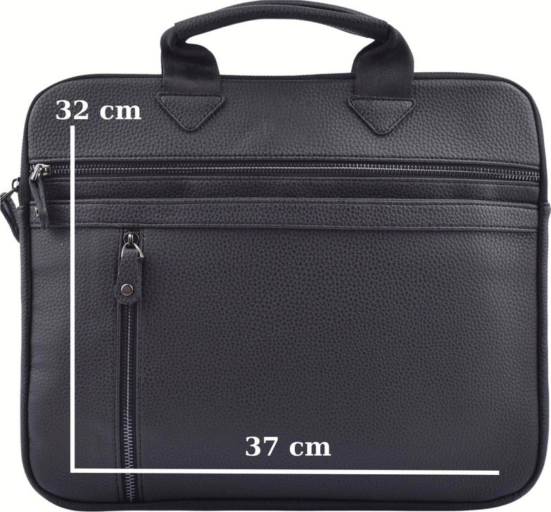 Başkent Çanta Unisex 13.3" Inch Leather Briefcase Handbag and Shoulder Bag 8683255013364  - Image 5
