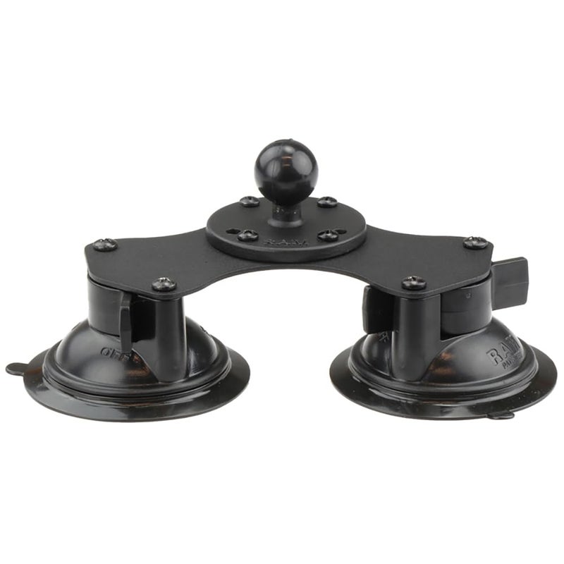 RAM Mounts TwistLock Dual Suction Cup Base with Ball RAMB189B202U with B Size 1 Ball