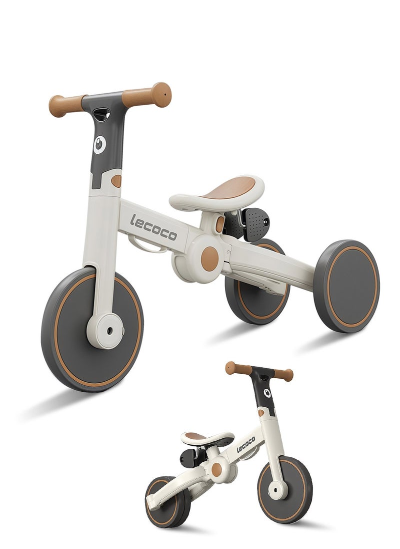 Lecoco 4 in 1 Foldable Tricycles for Kids and Toddler, Safety and Durble Balance Bike, Easy Folding Trikes for 1-6 Years Boys and Girls Birthday Gift, Indoor and Outdoor Fun  - Image 1