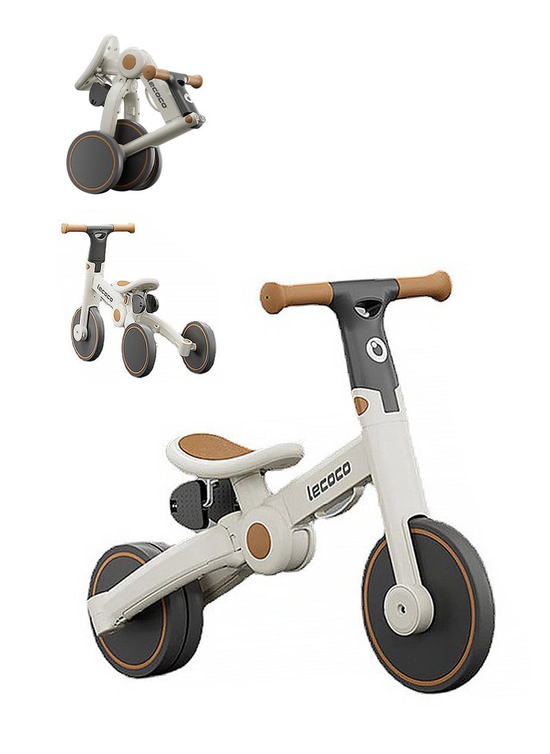 Lecoco 4 in 1 Foldable Tricycles for Kids and Toddler, Safety and Durble Balance Bike, Easy Folding Trikes for 1-6 Years Boys and Girls Birthday Gift, Indoor and Outdoor Fun  - Image 2