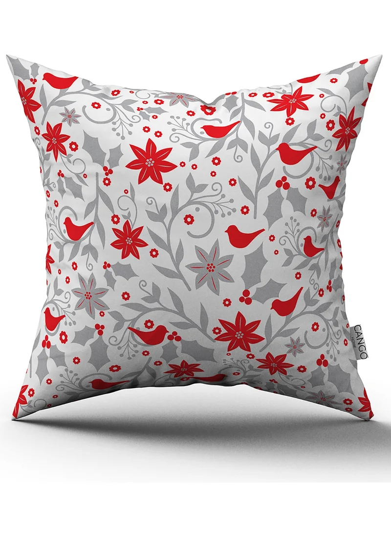 Cango Home Red Gray Digital Printed Throw Pillow Cover CGH921