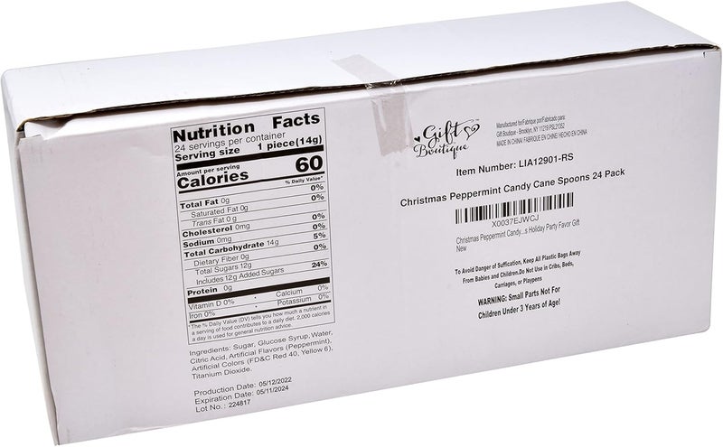 Gift Boutique Christmas Peppermint Candy Cane Spoons - 24 Pack - Image 2
