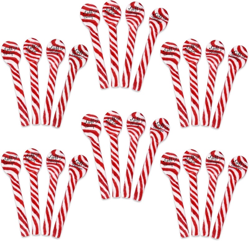 Gift Boutique Christmas Peppermint Candy Cane Spoons - 24 Pack - Image 1