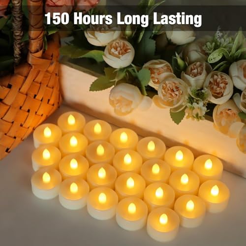 Coku Flameless LED Tealight Candles Smokeless Battery Operated Non-Flickering Tea Lights, Electric Decorative Candle for Diwali, Wedding, Christmas, Gifting & Home Decoration (Warm White, Pack of 20) - Image 5