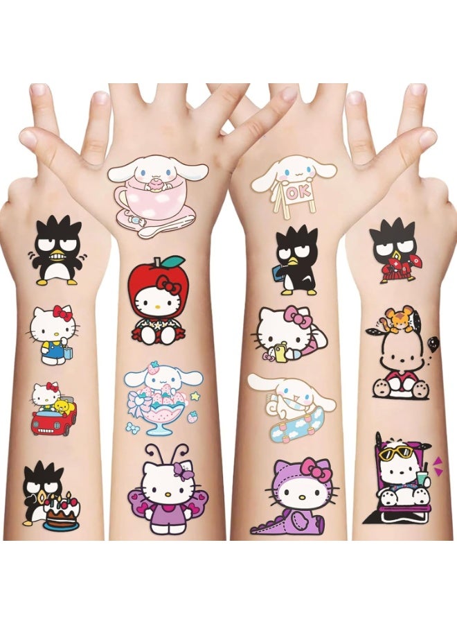 Good Life 10 Sheets Cartoon My Melody Kuromi Cinnamoroll Pompompurin Keroppi Temporary Tattoos & Face Stickers For Kids, Party Favors, Tattoos Art Make up Deco - Image 2
