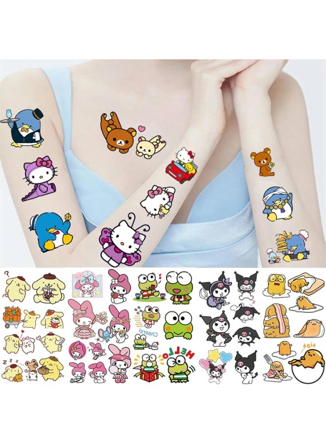Good Life 10 Sheets Cartoon My Melody Kuromi Cinnamoroll Pompompurin Keroppi Temporary Tattoos & Face Stickers For Kids, Party Favors, Tattoos Art Make up Deco - Image 3
